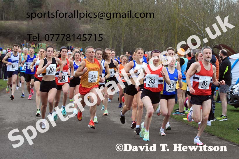 Senior Women and Veteran Women (Over 35s) and Vetreran Men (Over 50s), 2023 NECAA Royal Signals Relays, Hetton le Hole, County Durham. Photo: David T. Hewitson/Sports for All Pics